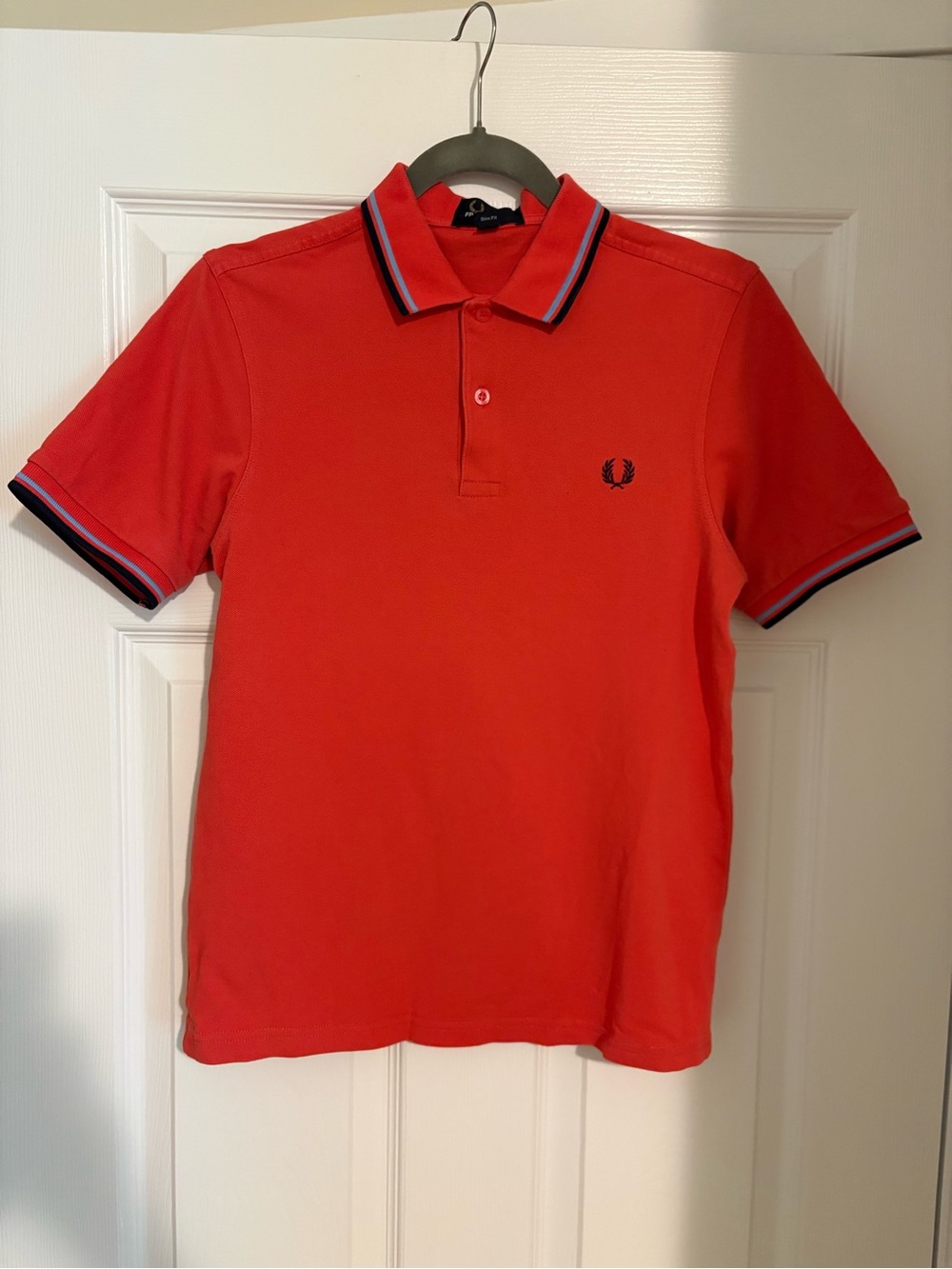 Fred Perry Men’s Red Pique Polo Shirt with Twin Tipping